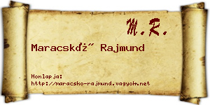Maracskó Rajmund névjegykártya